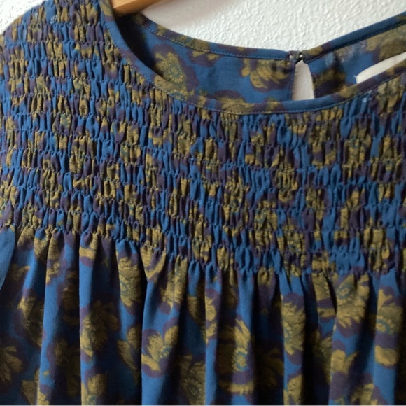 LOFT Chiffon Floral Print Long Sleeve Top - Picture 2 of 6